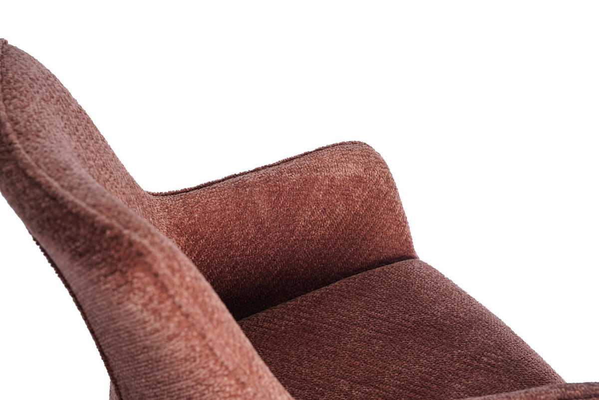 ARMLEHNSTUHL  in Eisen Webstoff  - Cognac/Schwarz, Design, Textil/Metall (64/88/60cm) - Novel