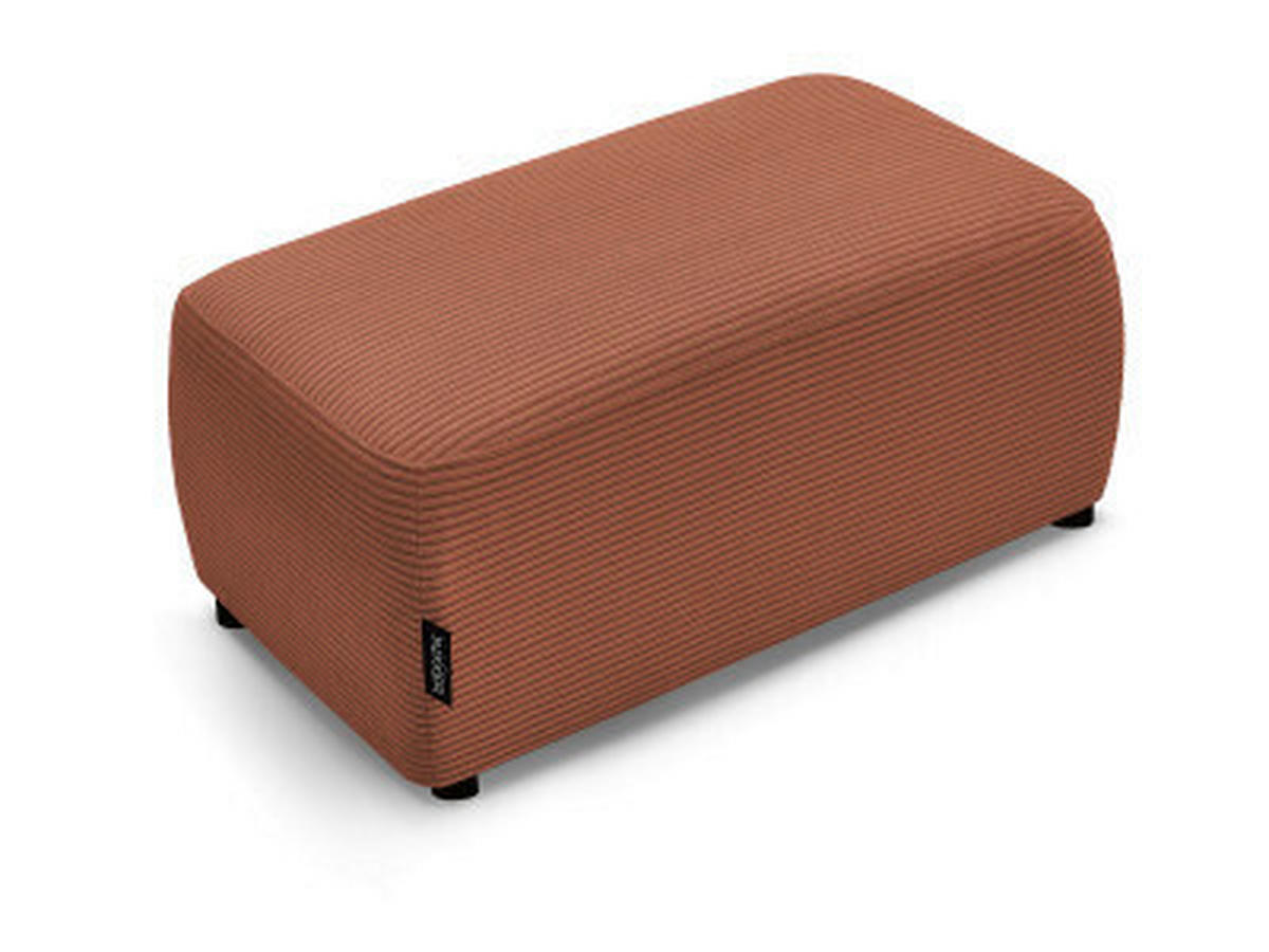 HOCKER ATILLA Cord Orange  - Schwarz/Orange, MODERN, Kunststoff/Textil (92/44/48cm)