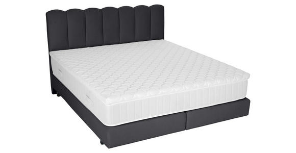 BOXSPRINGBETT 180/200 cm,  in Anthrazit, Topper, Matratzen, H3 = fest  - Anthrazit/Schwarz, Design, Holzwerkstoff/Textil (180/200cm) - Esposa