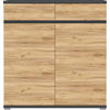 SCHUHSCHRANK Anthrazit, Eichefarben  - Eichefarben/Anthrazit, Design, Holzwerkstoff/Kunststoff (96/103/40cm)