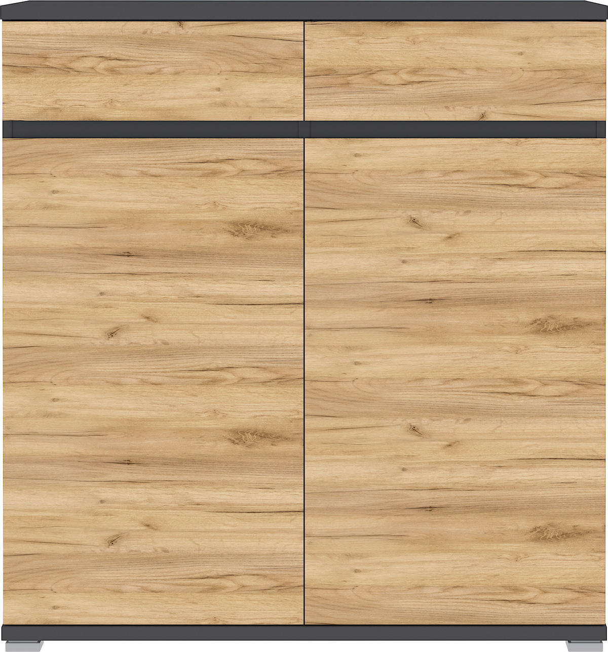 SCHUHSCHRANK Anthrazit, Eichefarben  - Eichefarben/Anthrazit, Design, Holzwerkstoff/Kunststoff (96/103/40cm)