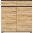 SCHUHSCHRANK in 96/103/40 cm - Eichefarben/Anthrazit, Design, Holzwerkstoff/Kunststoff (96/103/40cm) - Xora