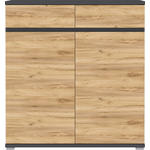 SCHUHSCHRANK  in 96/103/40 cm  - Eichefarben/Anthrazit, Design, Holzwerkstoff/Kunststoff (96/103/40cm) - Xora