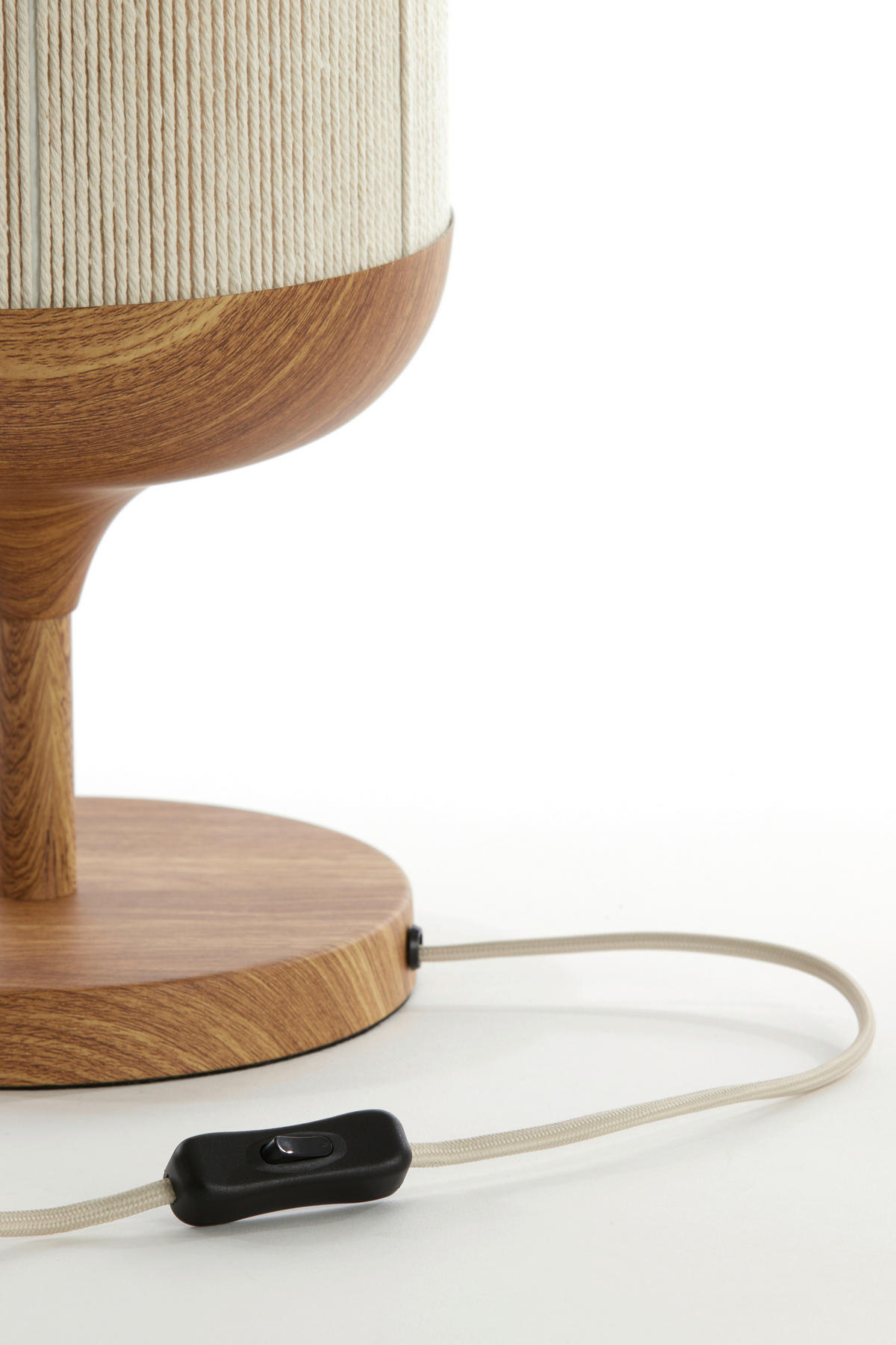 TISCHLEUCHTE Dania 22,5/50/22,5 cm  - Braun, Design, Kunststoff/Textil (22,5/50/22,5cm) - Light & Living
