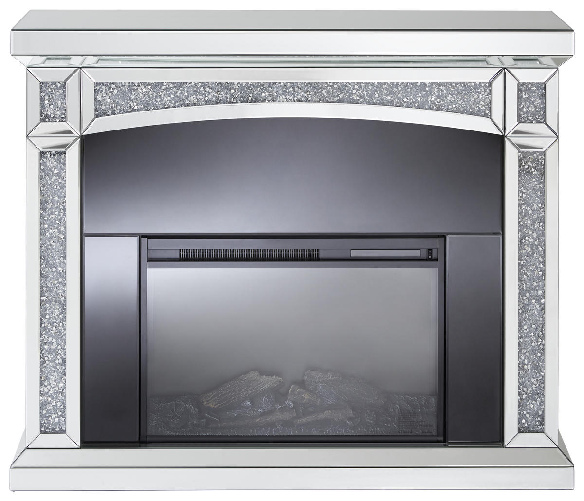 ELEKTROKAMIN - Schwarz, Trend, Glas/Holzwerkstoff (120,5/99/33,5cm) - Xora