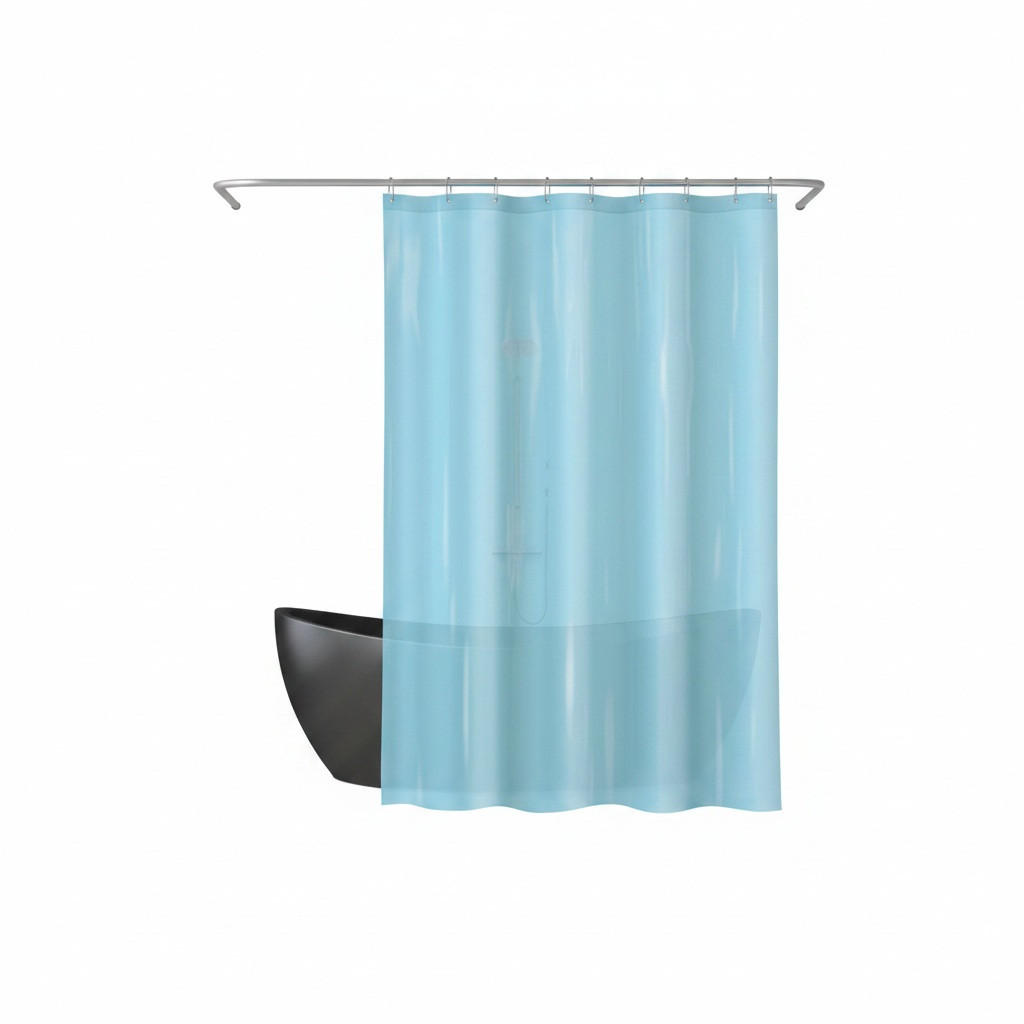 DUSCHVORHANG ROMANA 180/180 cm  - Blau, Basics, Textil (180/180cm) - MSV