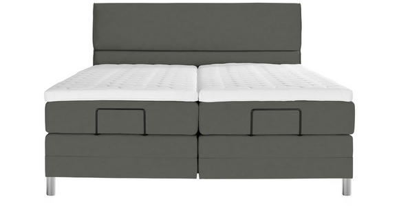 BOXSPRINGBETT 180/200 cm  in Grau  - Chromfarben/Grau, KONVENTIONELL, Kunststoff/Textil (180/200cm) - Voleo