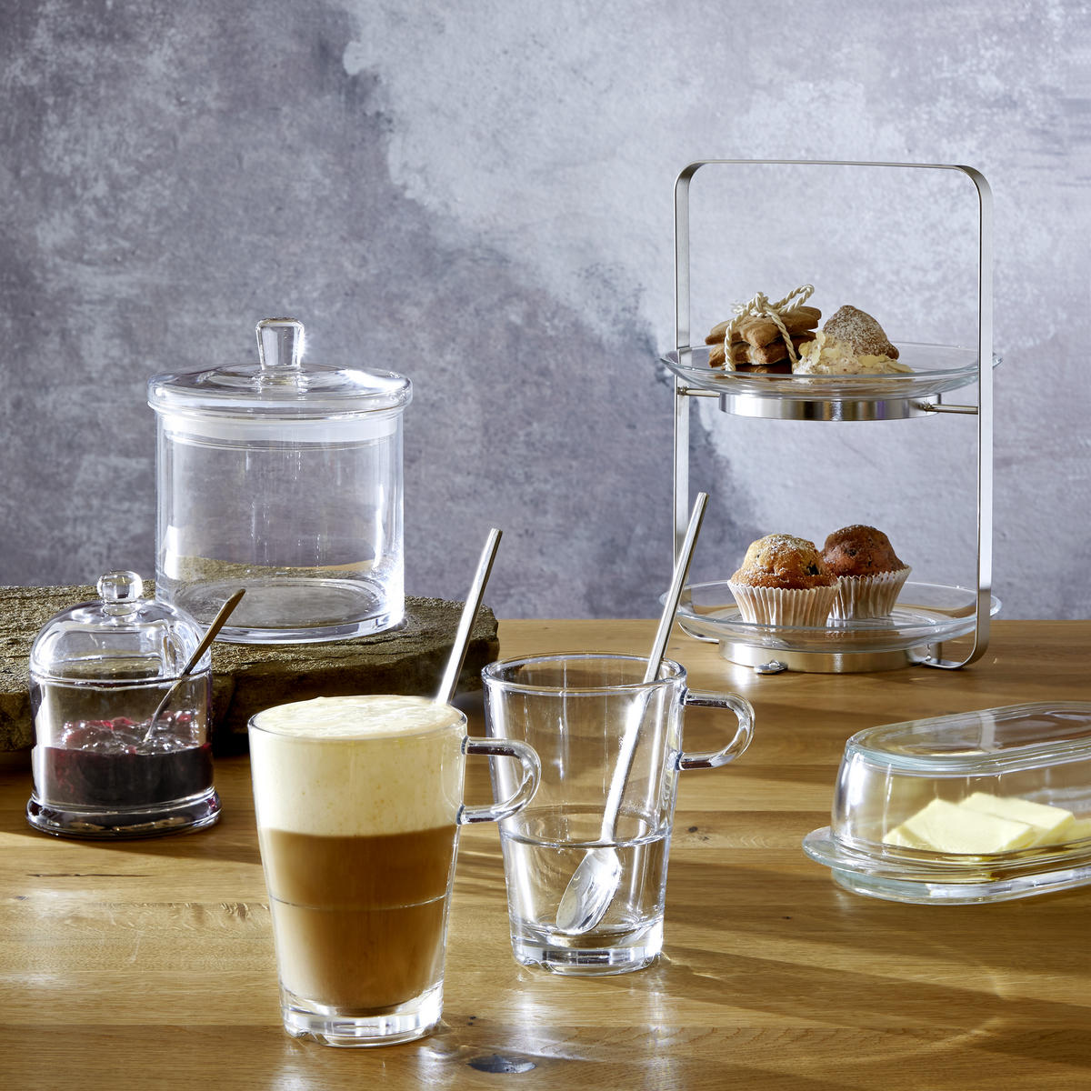 BUTTERDOSE Glas  - Transparent, Basics, Glas (21/6.2/10cm) - Leonardo