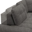 ECKSOFA in Flachgewebe, Leinenoptik Taupe  - Taupe/Schwarz, Design, Textil/Metall (208/247cm) - Xora