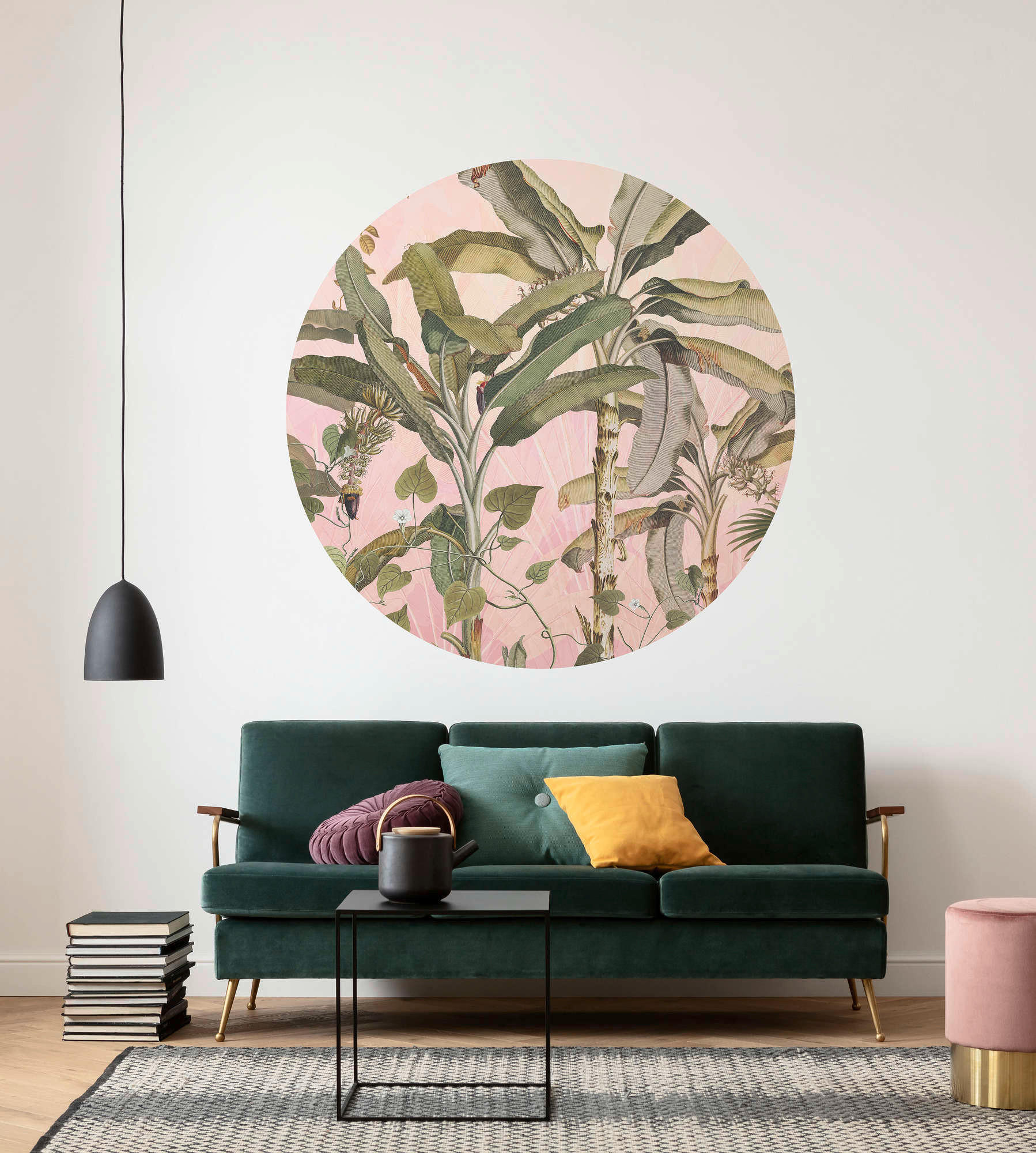FOTOTAPETE  - Rosa/Grün, Trend, Papier (125cm) - Komar