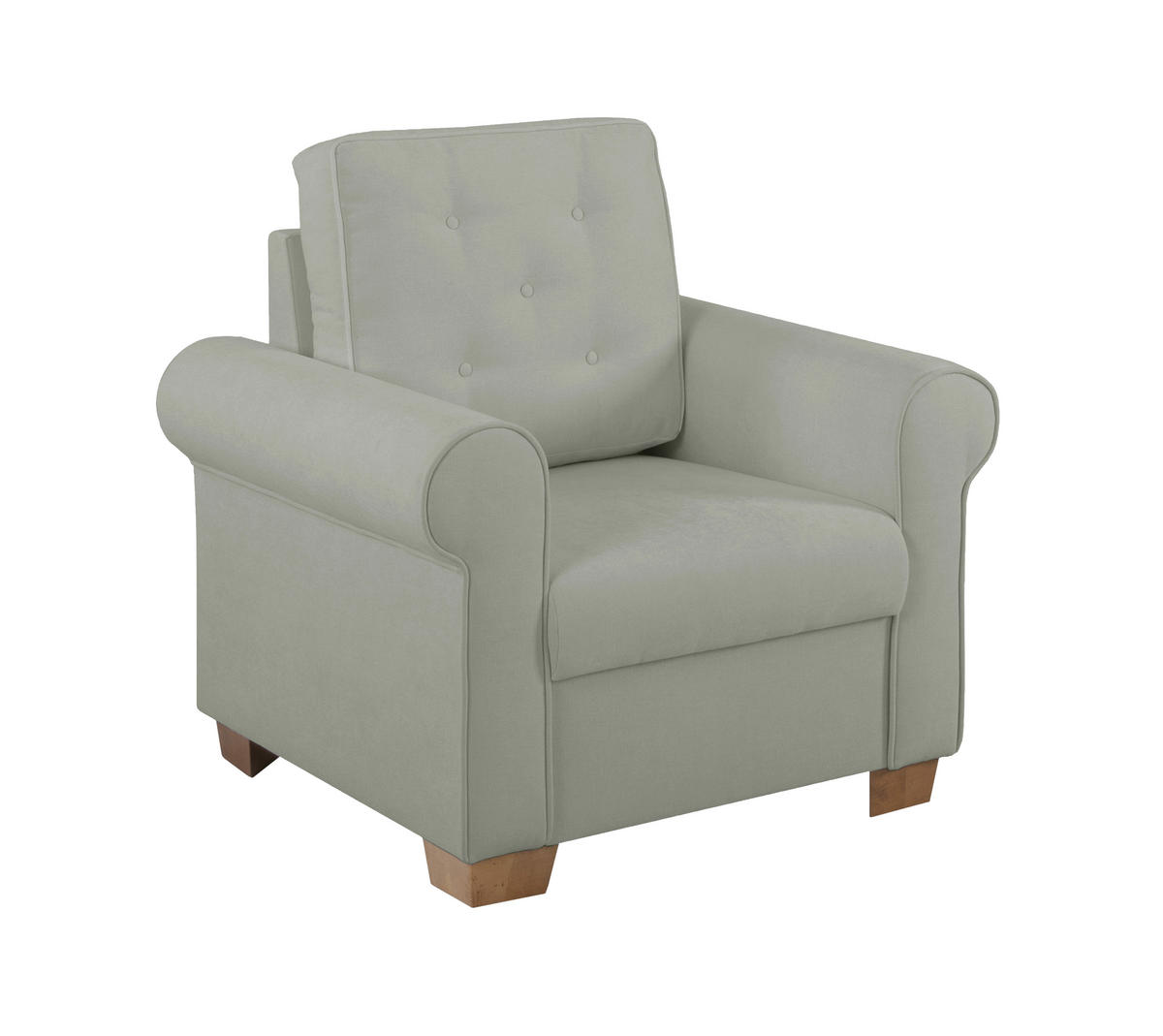 SESSEL in Grau  - Buchefarben/Grau, Design, Holz/Textil (93/89/82cm) - MID.YOU