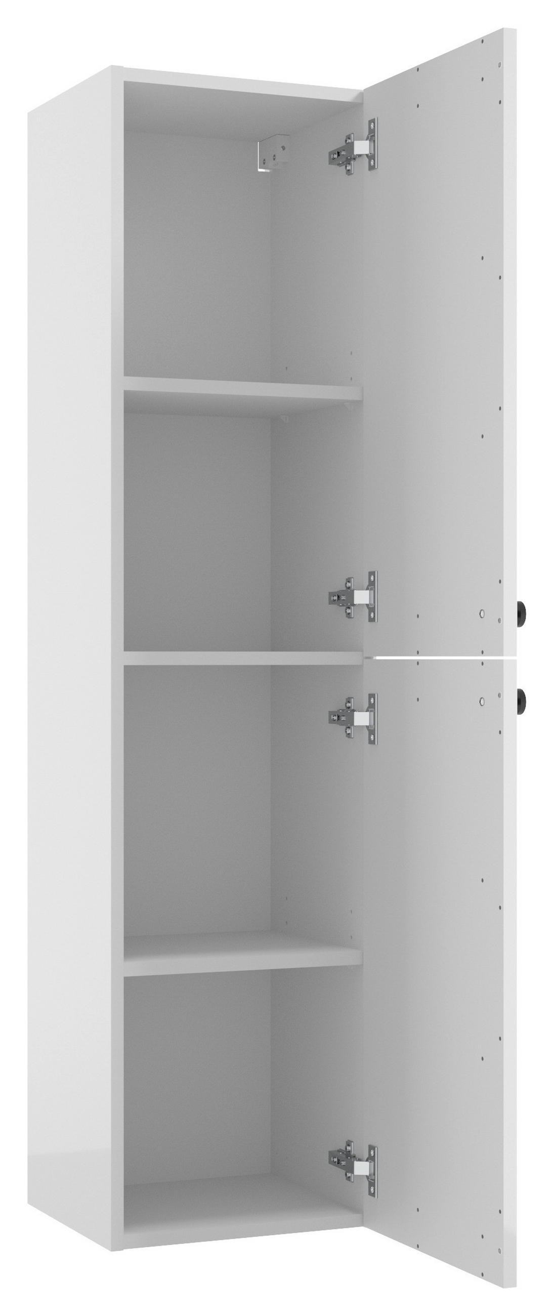 MIDI SKŘÍŇKA, vysoce lesklá bílá, 35/140/32 cm - černá/vysoce lesklá bílá, Moderní, kov/kompozitní dřevo (35/140/32cm) - MID.YOU