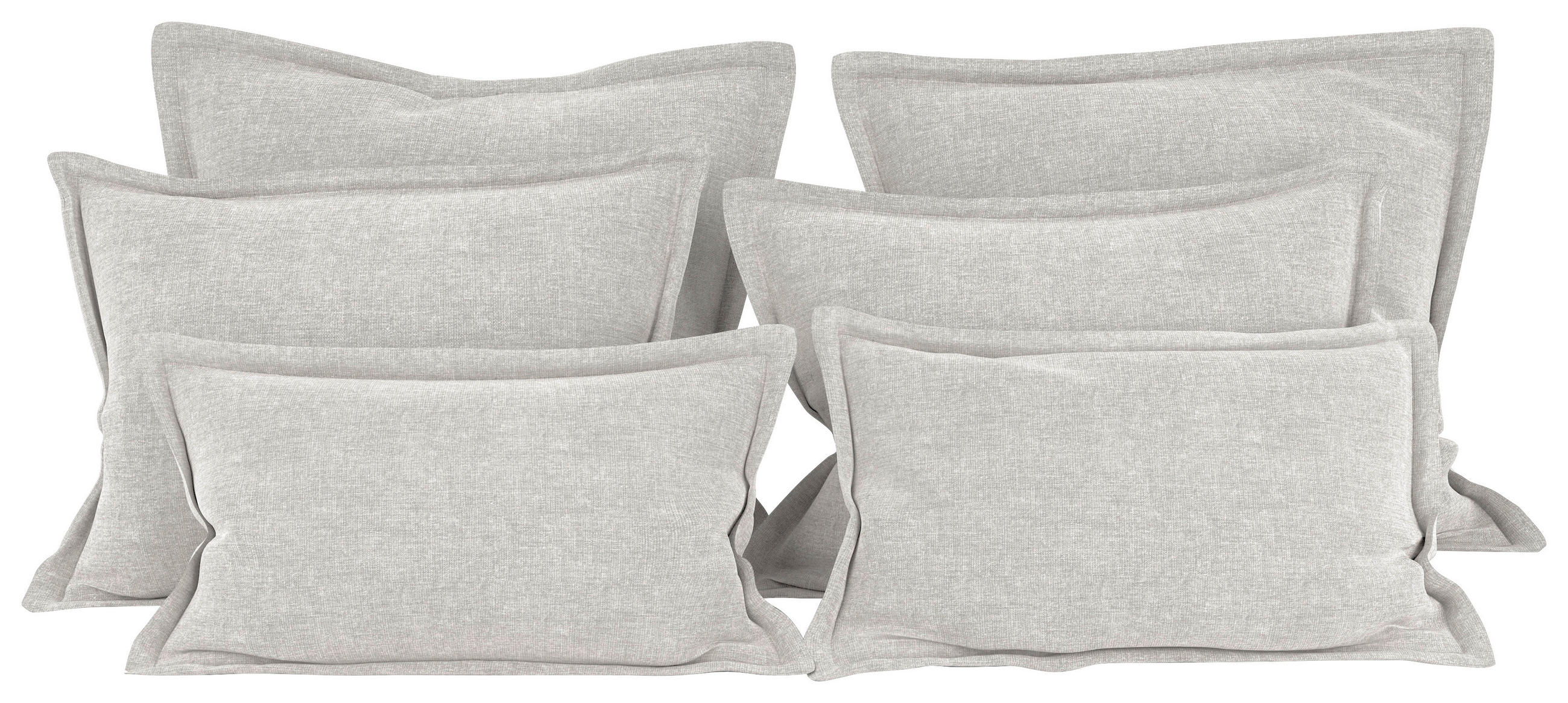 Zierkissenset Chenille Naturfarben 6-Teilig