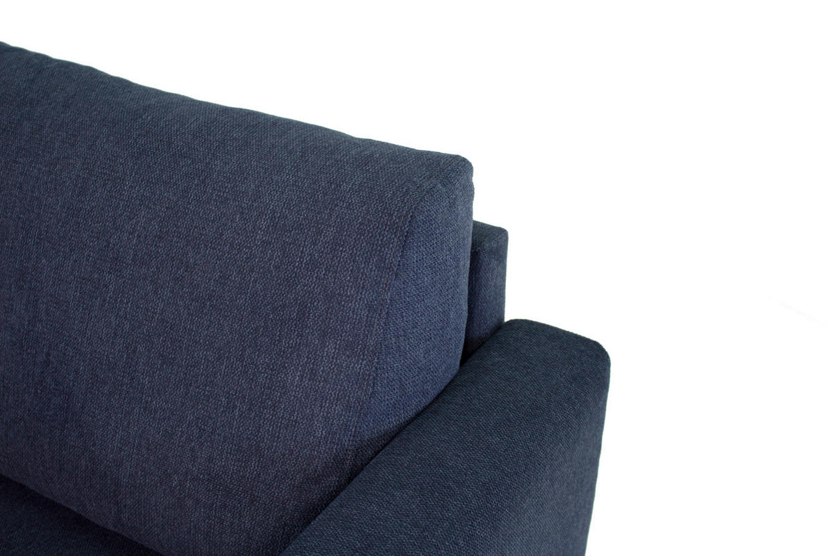 KANAPÉÁGY textil sötétkék  - sötétkék/fekete, Konventionell, textil (178/85/90cm) - Xora