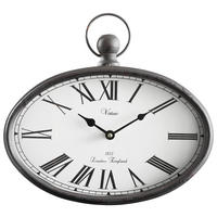 WANDUHR  Schwarz, Beige, Rostfarben  - Rostfarben/Beige, Basics, Glas/Holz (29/27/5cm) - Ambia Home
