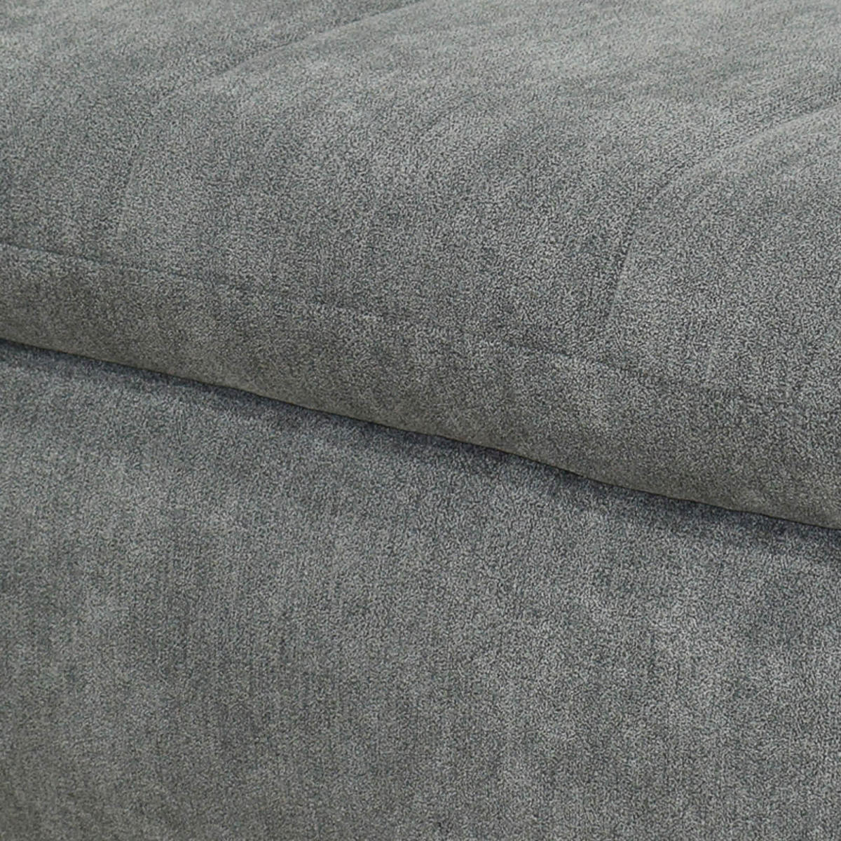 HOCKER Mikrofaser Dunkelgrau  - Chromfarben/Dunkelgrau, KONVENTIONELL, Textil/Metall (136/64/43cm) - MID.YOU
