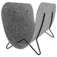 ZEITUNGSSTÄNDER Metall, Kunststoff Grau, Schwarz  - Schwarz/Grau, Kunststoff/Metall (46/29/22cm)