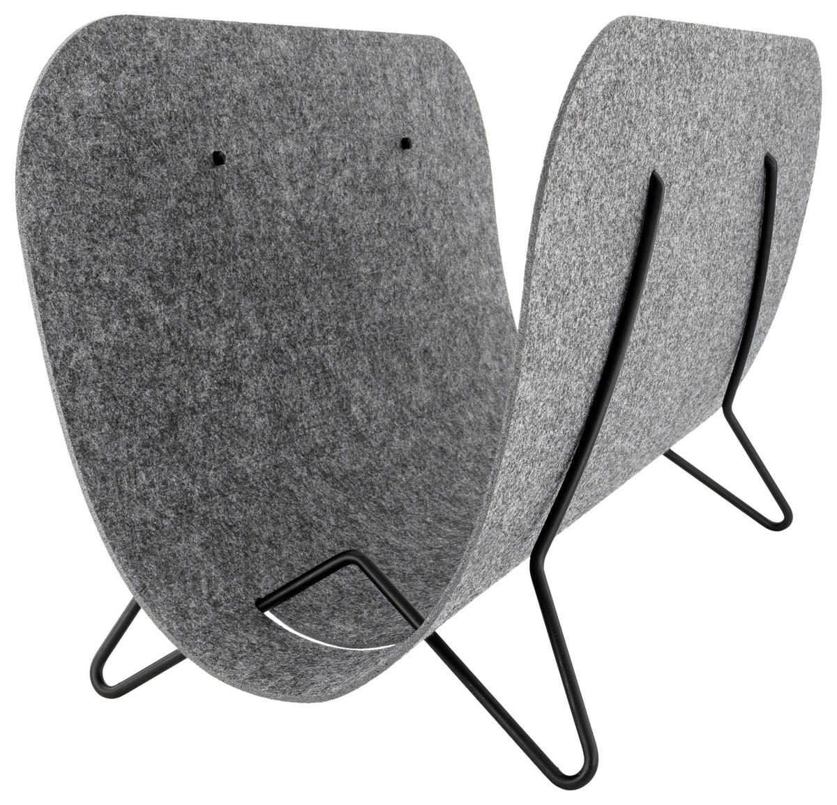 ZEITUNGSSTÄNDER Metall, Kunststoff Grau, Schwarz  - Schwarz/Grau, Kunststoff/Metall (46/29/22cm)