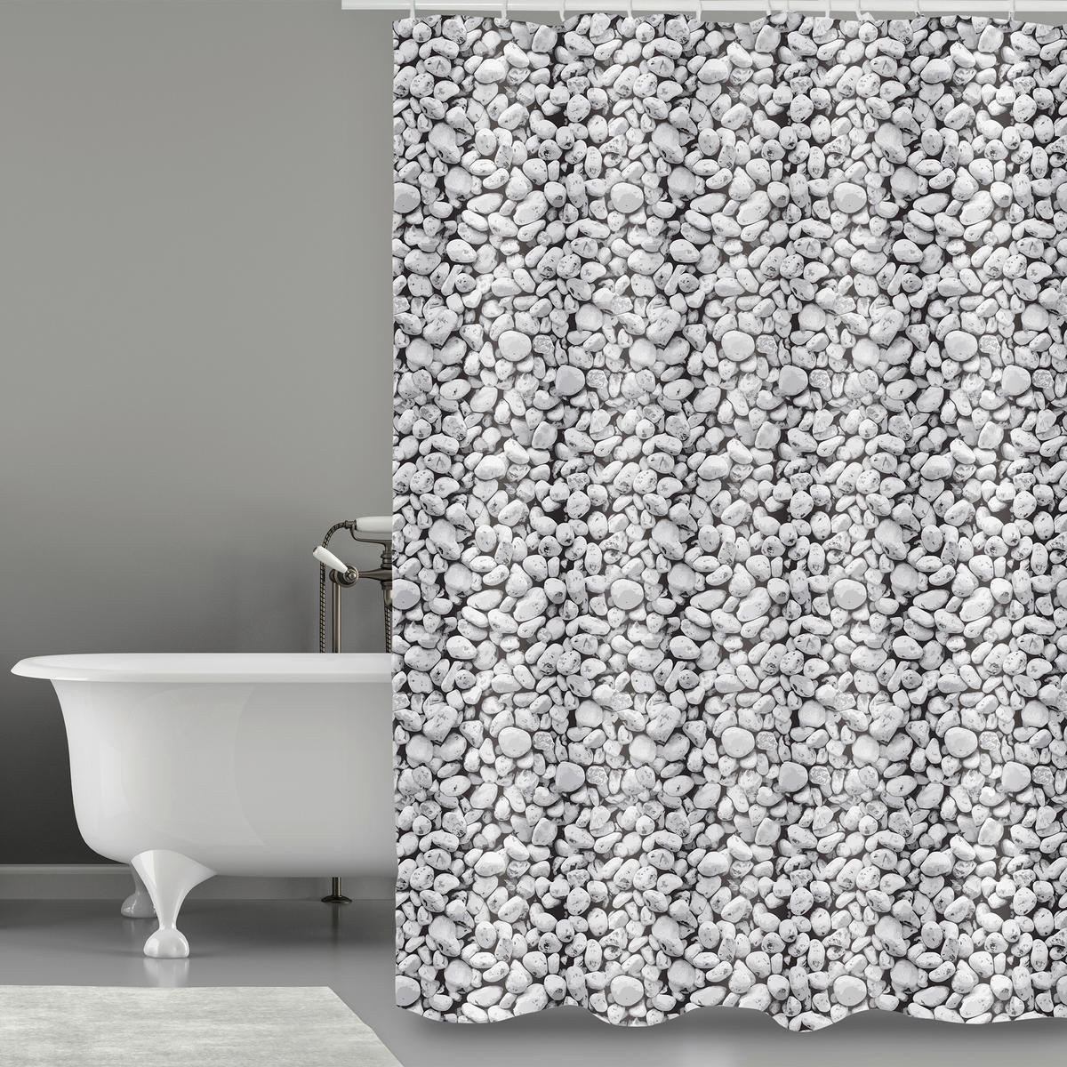 DUSCHVORHANG 180/200 cm  - Grau, Basics, Textil (180/200cm) - MSV