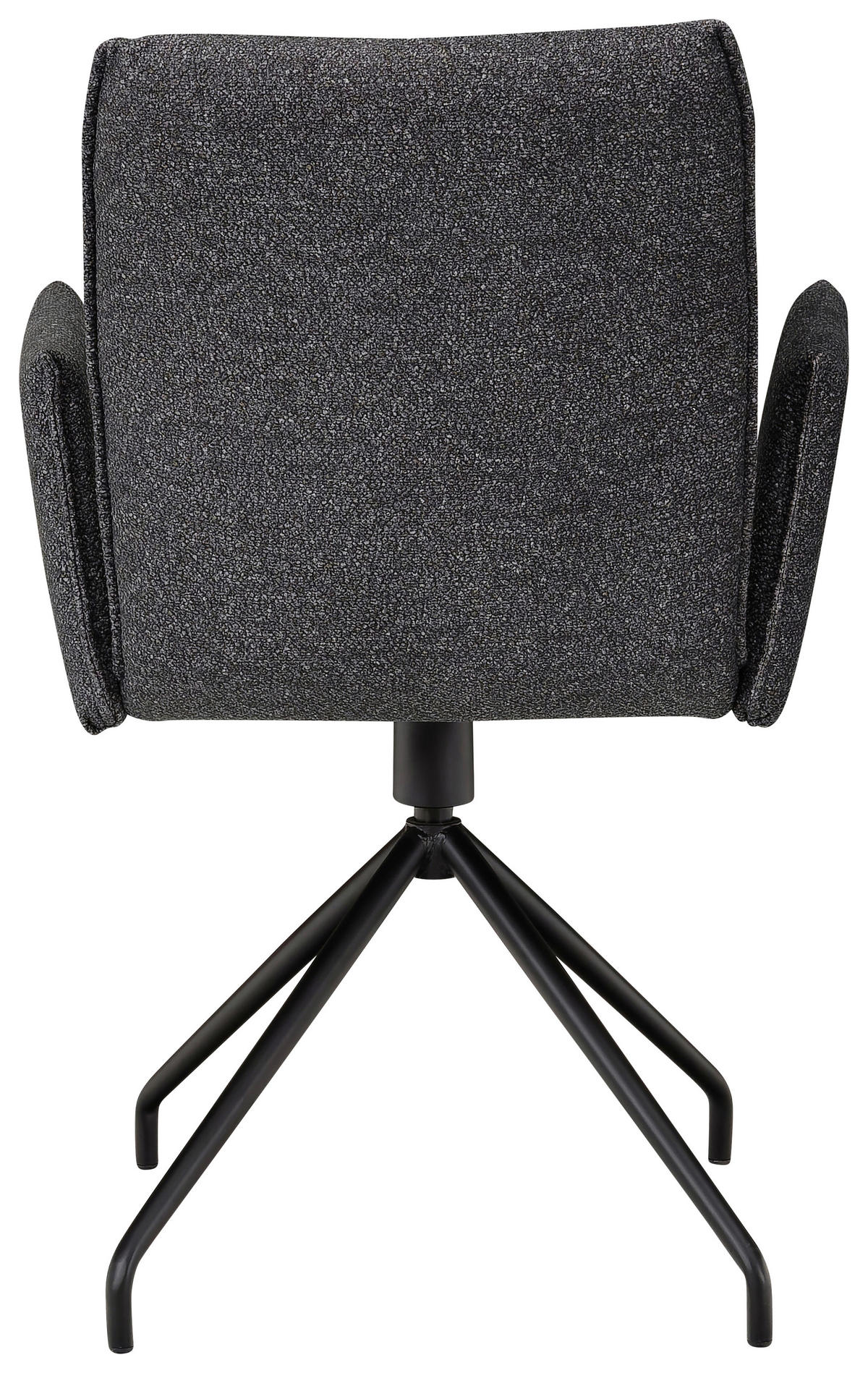 ARMLEHNSTUHL  in Stahl Flachgewebe  - Anthrazit/Schwarz, Design, Textil/Metall (60/91/60cm) - Moderano