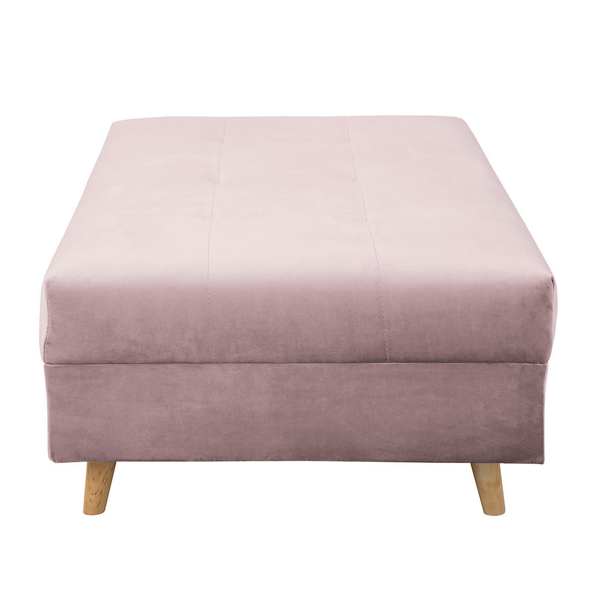 ECKSOFA inkl. Hocker Ariella Rosa Samt Rückenkissen, Hocker  - Naturfarben/Rosa, Design, Holz/Textil (161/231cm) - Livetastic