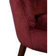 STUHL Samt Rot  - Rot/Walnussfarben, Design, Holz/Textil (51/85,5/59cm) - Carryhome