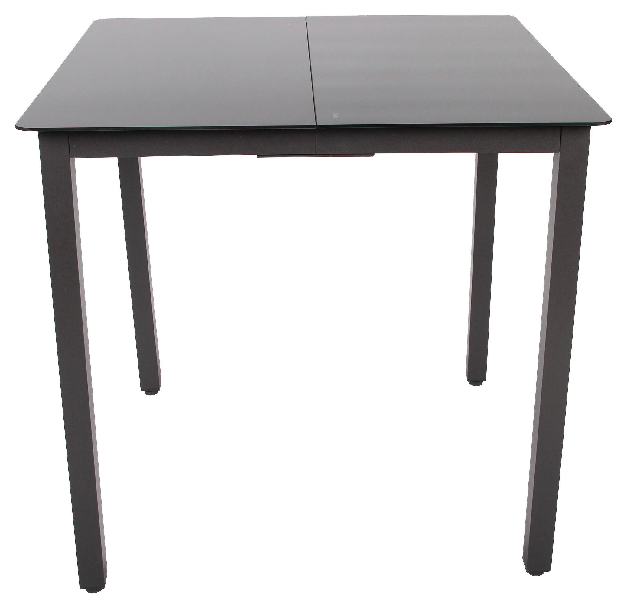 GARTENTISCH 80/73/80 cm Metall, Glas Schwarz quadratisch  - Schwarz, Basics, Glas/Metall (80/73/80cm) - MID.YOU