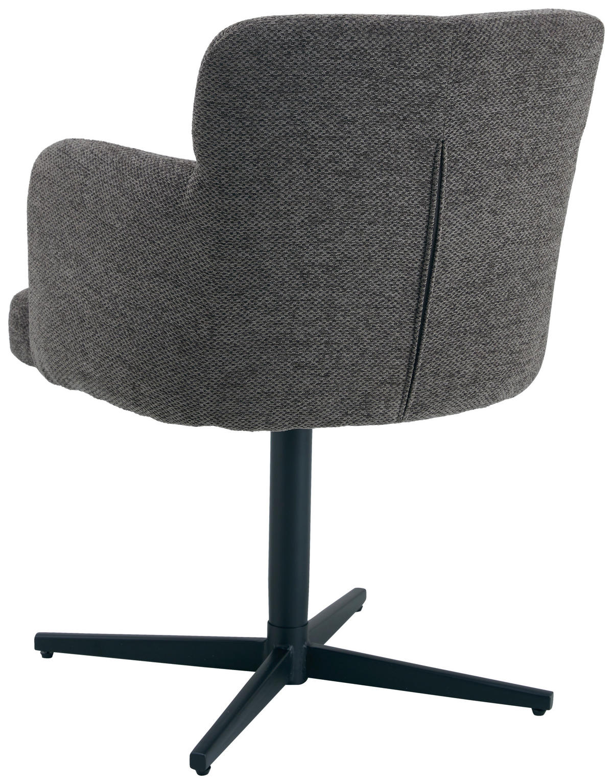 ARMLEHNSTUHL  in Eisen Webstoff  - Anthrazit/Schwarz, KONVENTIONELL, Holz/Textil (58,5/85/63cm) - Livetastic