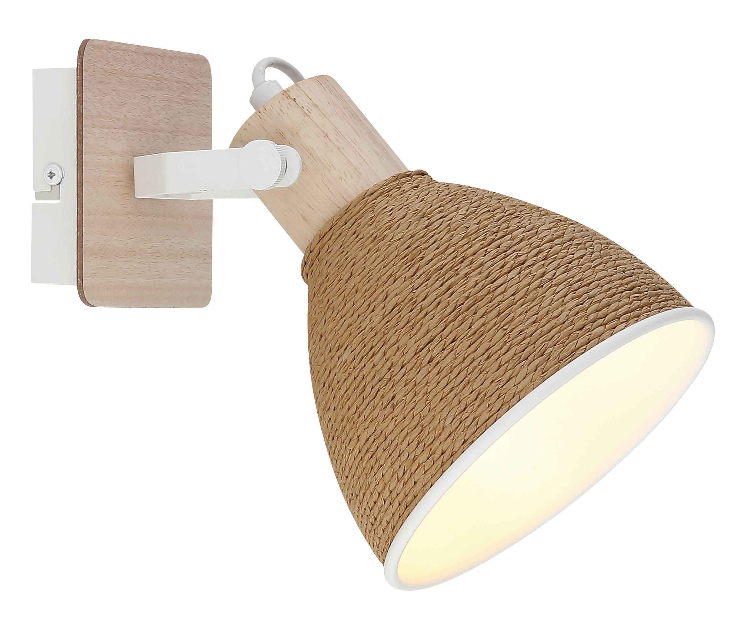 STRAHLER Lyndon 15/17,5/19 cm  - Braun/Weiß, Natur, Holz/Papier (15/17,5/19cm) - Globo