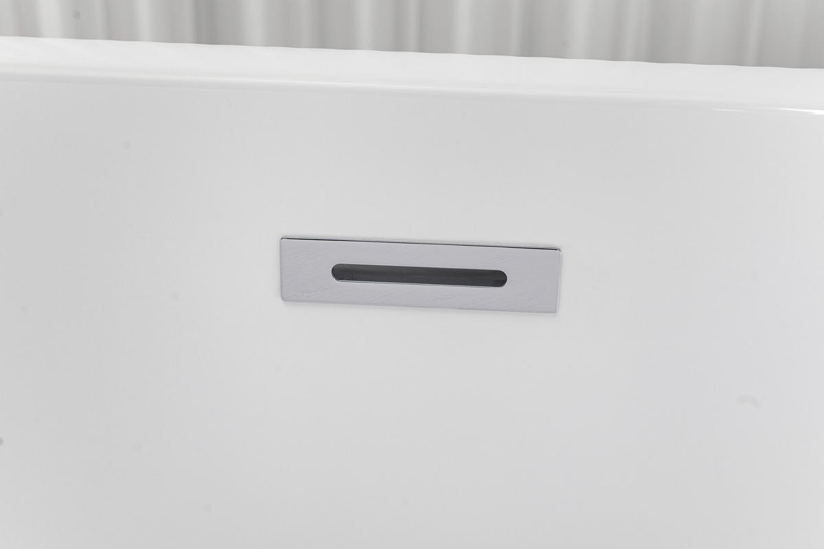BADEWANNE freistehend   - Schwarz/Weiß, KONVENTIONELL, Kunststoff (75/58/170cm) - Sanotechnik