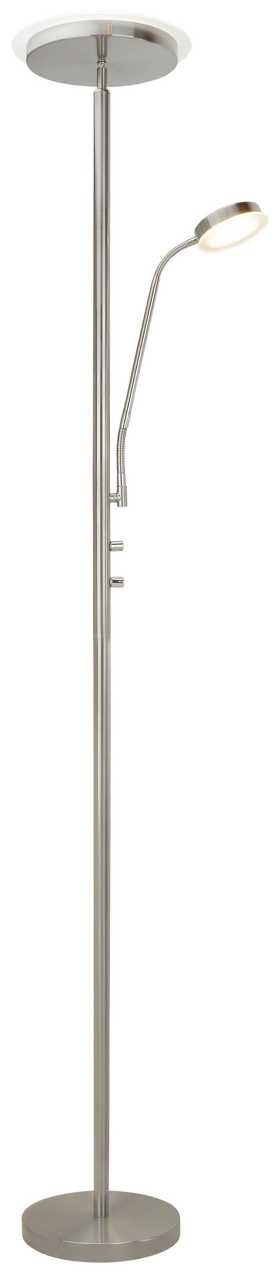 LED-STEHLEUCHTE 26/180 cm    - Nickelfarben, Basics, Glas/Kunststoff (26/180cm) - Novel