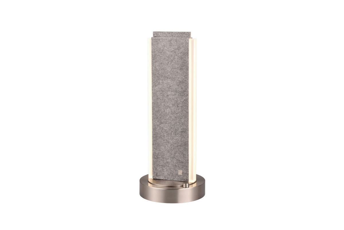 LED-TISCHLEUCHTE 21/51 cm   - Grau/Nickelfarben, Design, Textil/Metall (21/51cm) - Cinque
