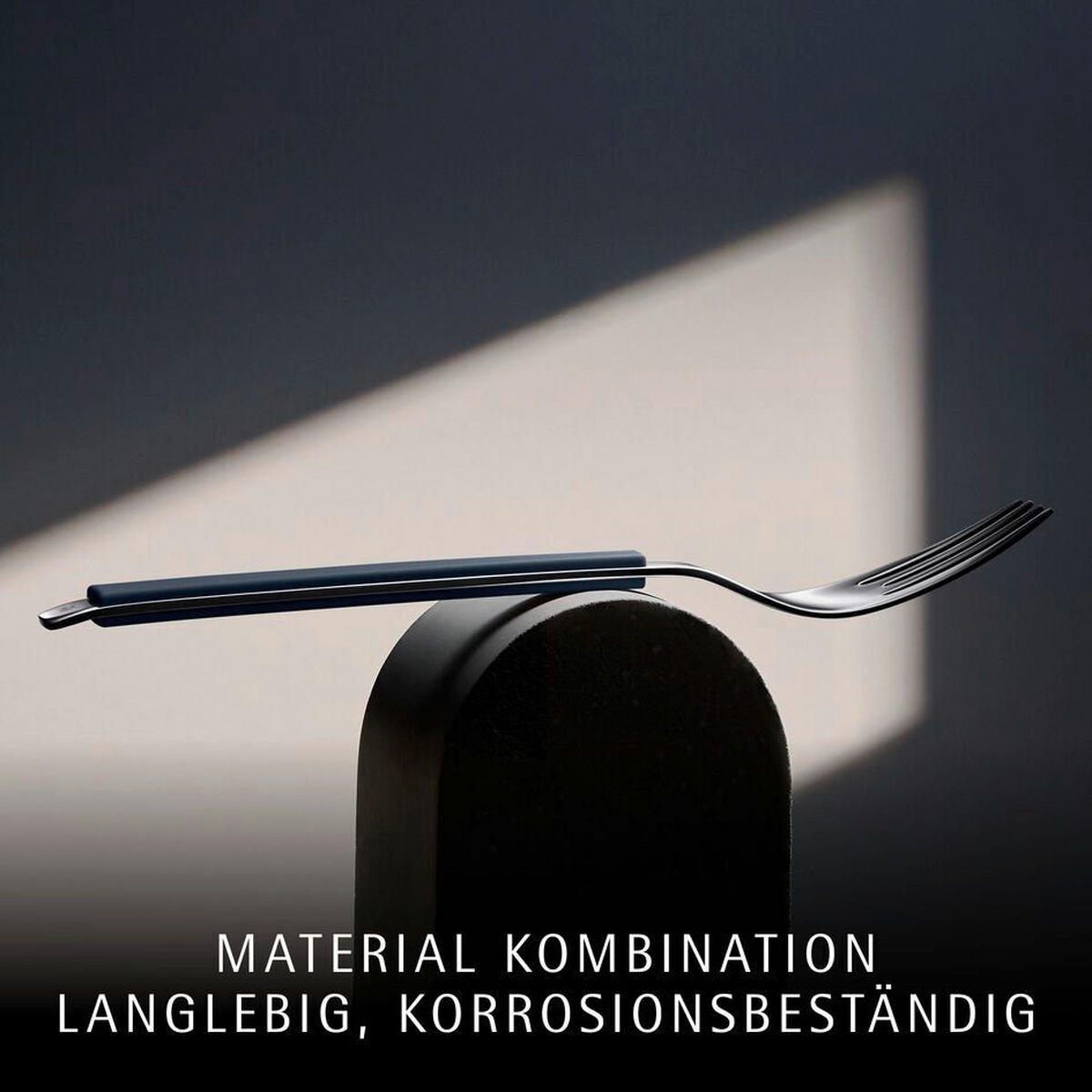 BESTECKSET Emotion 30-teilig Edelstahl  für 6 Personen  - Blau, Basics, Metall (12,5/12,5/25cm) - WMF
