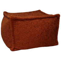 POUF Bouclé Rostfarben 70/70/40 cm  - Rostfarben, Design, Textil (70/70/40cm) - Carryhome