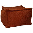 POUF Bouclé Rostfarben 70/70/40 cm  - Rostfarben, Design, Textil (70/70/40cm) - Carryhome