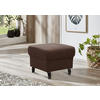 HOCKER Mikrofaser Cognac  - Cognac/Schwarz, KONVENTIONELL, Textil/Metall (58/48/58cm) - Sit & More
