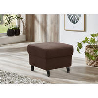 HOCKER Mikrofaser Cognac  - Cognac/Schwarz, KONVENTIONELL, Textil/Metall (58/48/58cm) - Sit & More