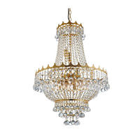 HÄNGLAMPA I KRISTALL Versailles 55/131 cm  - guldfärgad, Klassisk, metall/glas (55/131cm)
