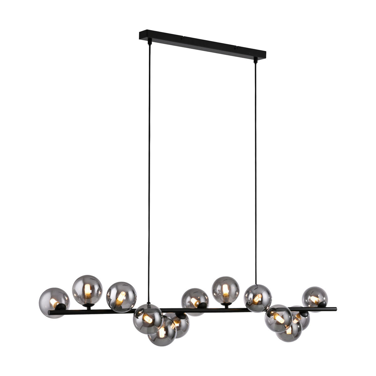 LED-PENDELLEUCHTE 118/23/150 cm  - Schwarz, Design, Glas/Kunststoff (118/23/150cm) - Schöner Wohnen