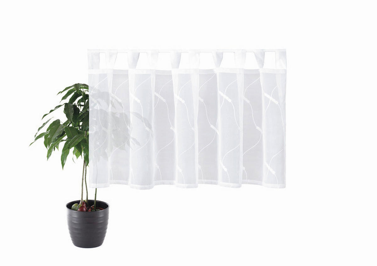 KURZGARDINE   150/50 cm   - Weiß, KONVENTIONELL, Textil (150/50cm)