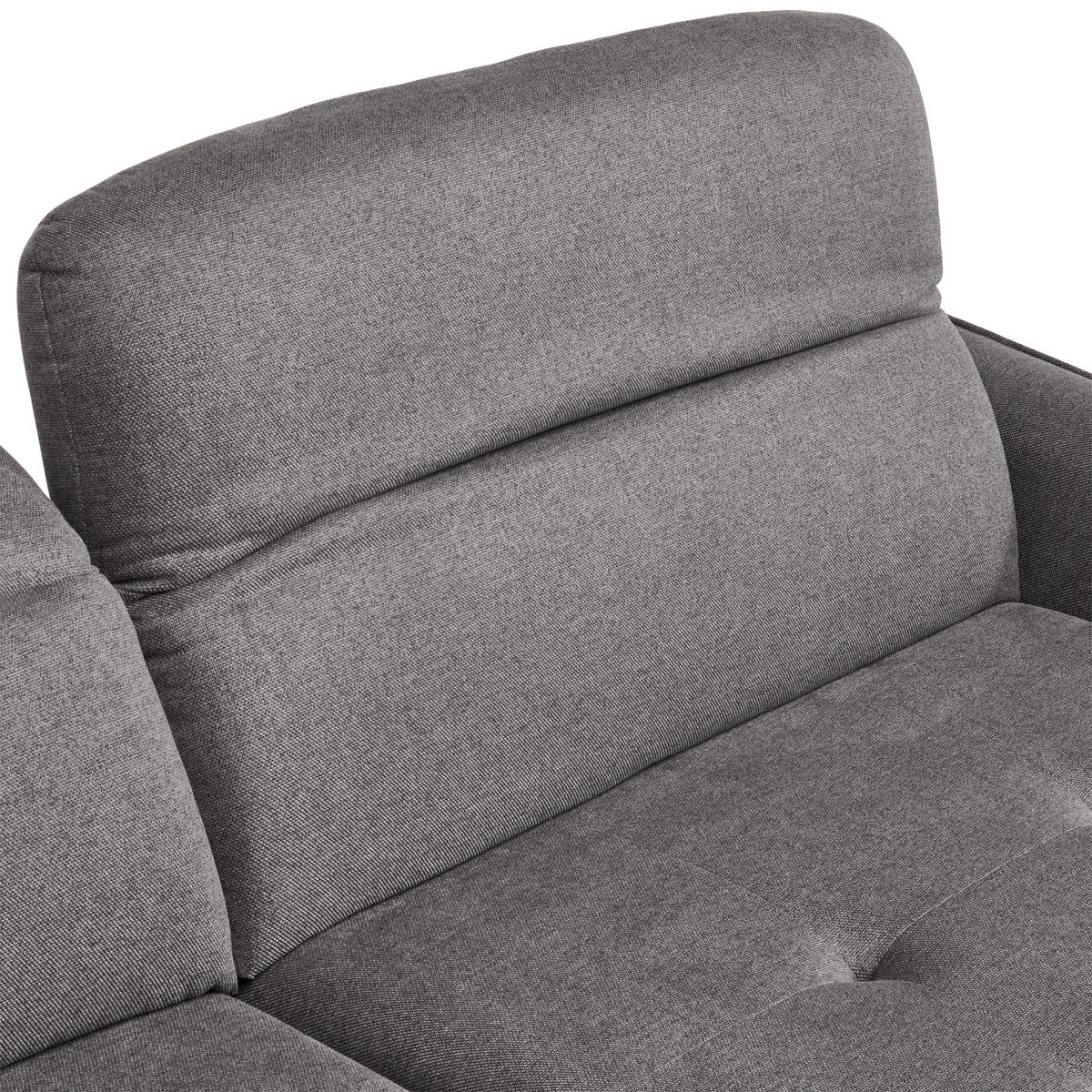 ECKSOFA Flachgewebe Anthrazit  - Anthrazit/Schwarz, Design, Textil/Metall (246/175cm) - Celina