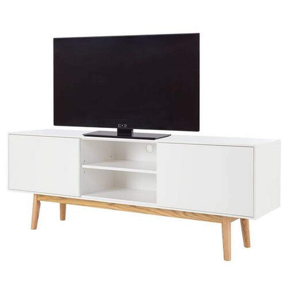 LOWBOARD  in 160/59/40 cm  - Naturfarben/Weiß, Design, Holz/Holzwerkstoff (160/59/40cm) - home24