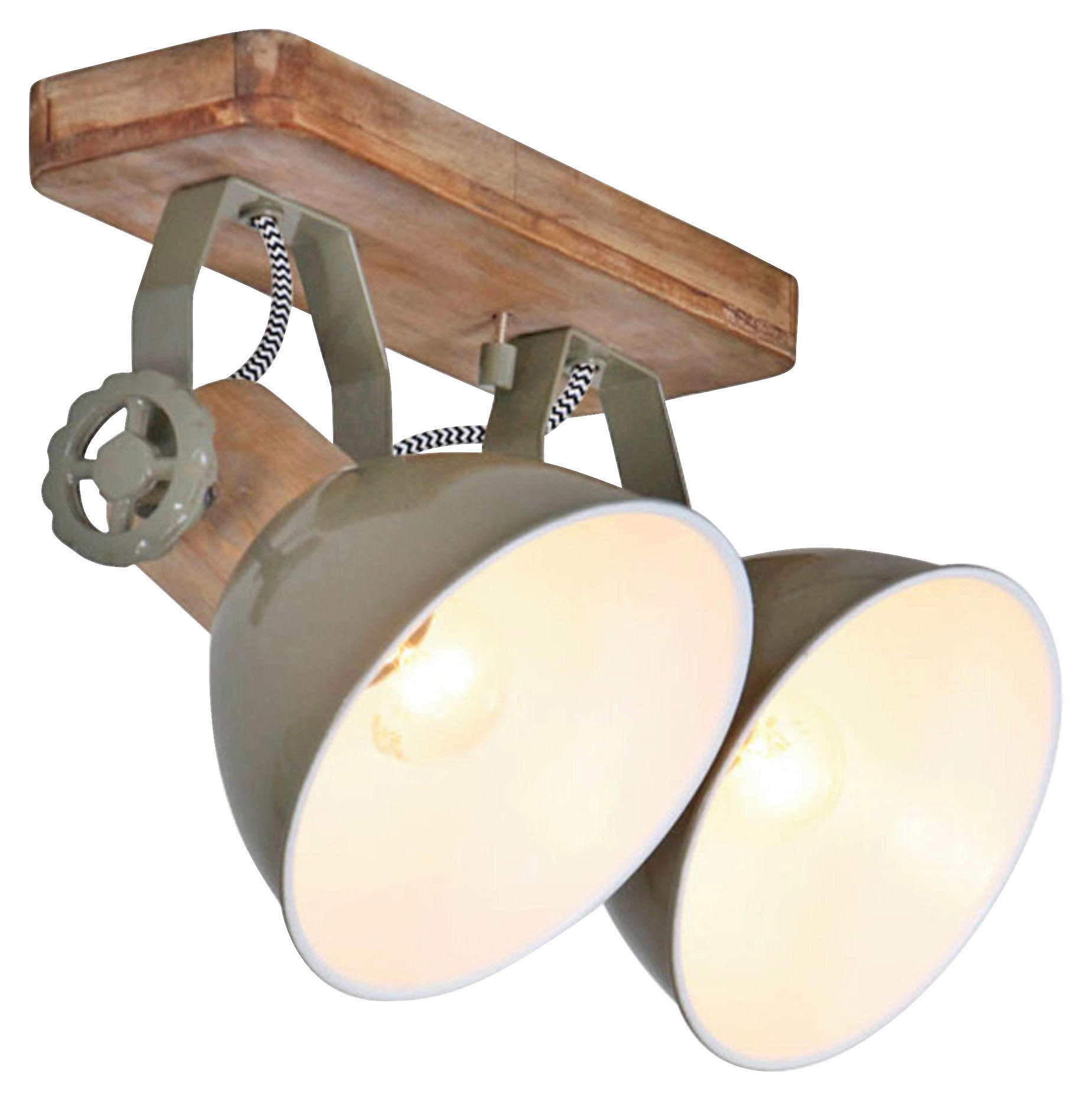 DECKENSPOTS - Anthrazit, Trend, Holz/Metall (32/19/17cm)