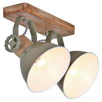 DECKENSPOTS 32/19/17 cm  - Anthrazit, Trend, Holz/Metall (32/19/17cm)