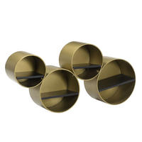 POLICA crna, zlatne boje  drvo, metal  - zlatne boje/crna, Moderno, drvo/metal (40/111/23cm) - Landscape