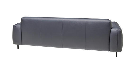 3-SITZER-SOFA in Leder Dunkelblau - Anthrazit/Dunkelblau, Design, Leder/Metall (230/70/109cm) - Johann Jakob