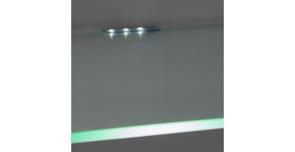 VITRINE in Weiß - Silberfarben/Weiß, Design, Glas/Holzwerkstoff (66/198/41cm) - Hom`in