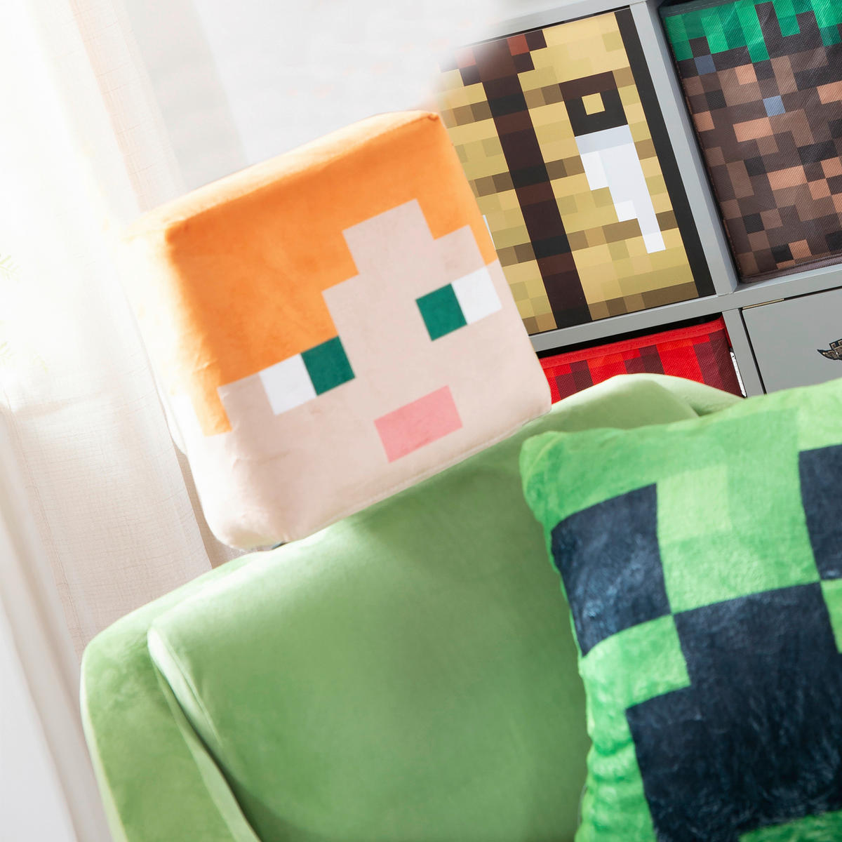 LOUNGESESSEL - Multicolor/Grün, MODERN, Holzwerkstoff/Textil (69kg) - Minecraft