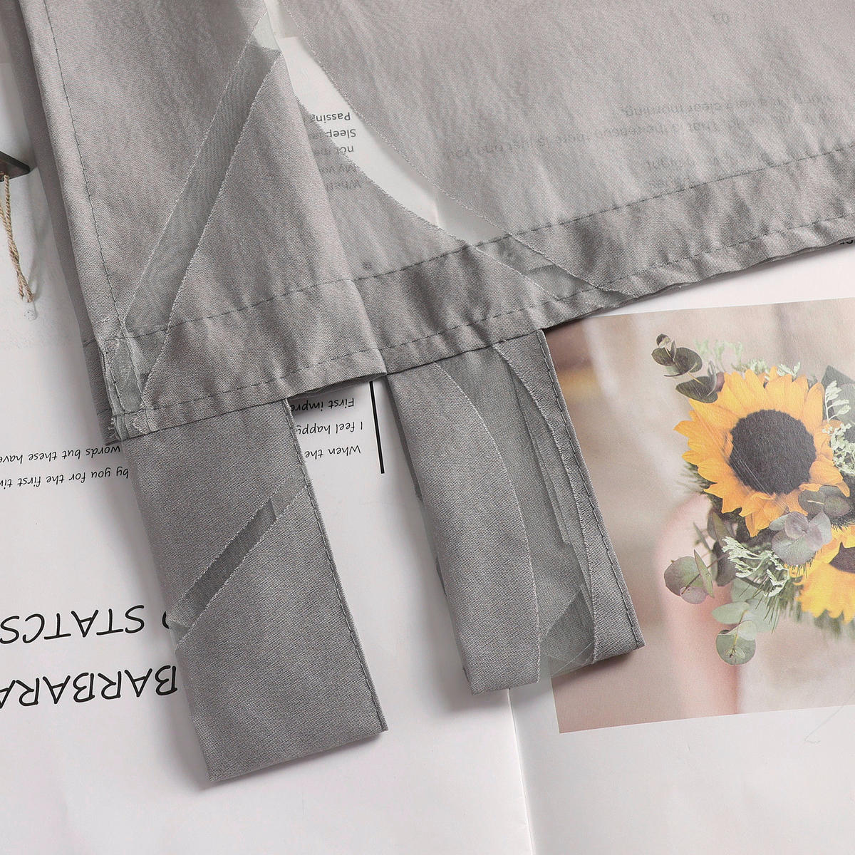 FLÄCHENVORHANG   transparent   57/225 cm  - Hellgrau, Basics, Textil (57/225cm) - Joyswahl