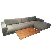 UGAONA GARNITURA plava  - crna/plava, Dizajnerski, tekstil/plastika (350/86/190cm) - Pure Home Comfort